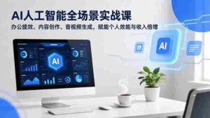 (16958期)AI人工智能全场景实战课,办公提效、内容创作、音视频生成,赋能个人效能与收入倍增-中创网_分享创业项目_助您在家赚钱