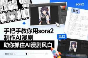 手把手教你用sora2制作AI漫剧,助你抓住AI漫剧风口-中创网_分享创业项目_助您在家赚钱