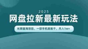 长期蓝海项目揭秘:网盘拉新最新玩法,一部手机就能干,当天见收益,月入1W+-中创网_分享创业项目_助您在家赚钱