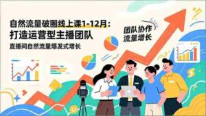 (16887期)自然流量破圈线上课1-12月:打造运营型主播团队 直播间自然流量爆发式增长-中创网_分享创业项目_助您在家赚钱