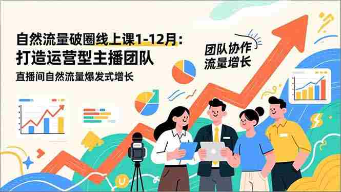 （16954期）自然流量破圈线上课1-12月更新：打造运营型主播团队 直播间自然流量爆发式增长-中创网_分享创业项目_助您在家赚钱