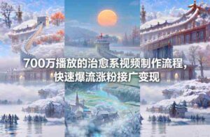 700万播放的治愈系视频制作流程,快速爆流涨粉接广变现-中创网_分享创业项目_助您在家赚钱