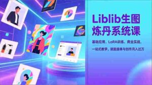 (16949期)Liblib生图炼丹系统课,基础应用、LoRA训练、商业实战,一站式教学,赋能接单与创作月入过万-中创网_分享创业项目_助您在家赚钱
