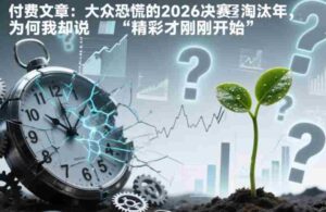 付费文章:大众恐慌的2026决赛淘汰年,为何我却说“精彩才刚刚开始”?-中创网_分享创业项目_助您在家赚钱