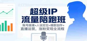 超级IP流量陪跑班:账号搭建+人设定位+爆款创作+直播运营,涨粉变现全流程-中创网_分享创业项目_助您在家赚钱
