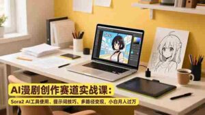 (16936期)AI漫剧创作赛道实战课:Sora2 AI工具使用、提示词技巧、多路径变现,小白月入过万-中创网_分享创业项目_助您在家赚钱