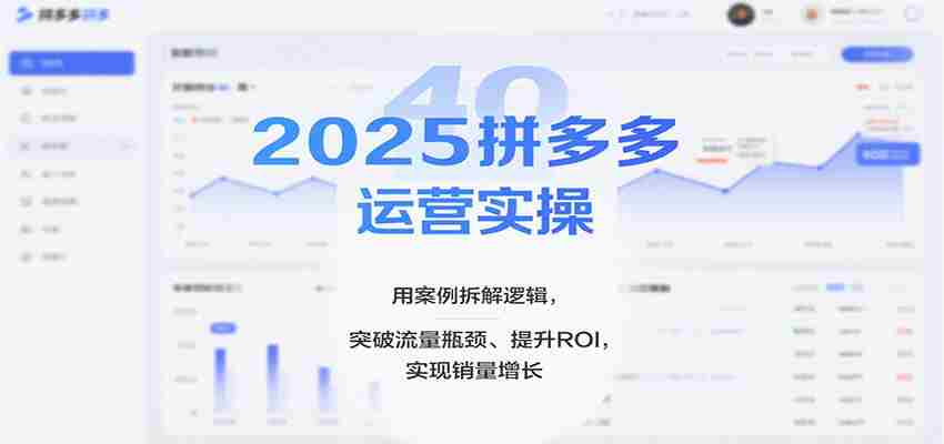 2025拼多多运营实操，用案例拆解逻辑，突破流量瓶颈、提升ROI，实现销量增长（更新）-中创网_分享创业项目_助您在家赚钱