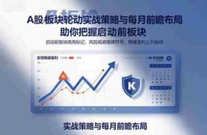 A股板块轮动实战策略与每月前瞻布局，助你把握启动前板块，规避风险，实现稳健盈利-中创网_分享创业项目_助您在家赚钱
