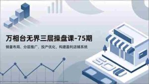 (16769期)万相台无界三层操盘课-75期,销量布局、分层推广、投产优化,构建盈利店铺系统-中创网_分享创业项目_助您在家赚钱