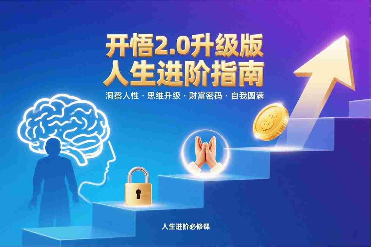 开悟2.0升级版人生进阶指南,洞察人性-思维升级-财富密码-自我圆满