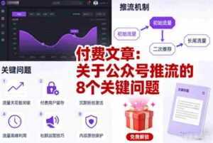 付费文章:关于公众号推流的8个关键问题-中创网_分享创业项目_助您在家赚钱