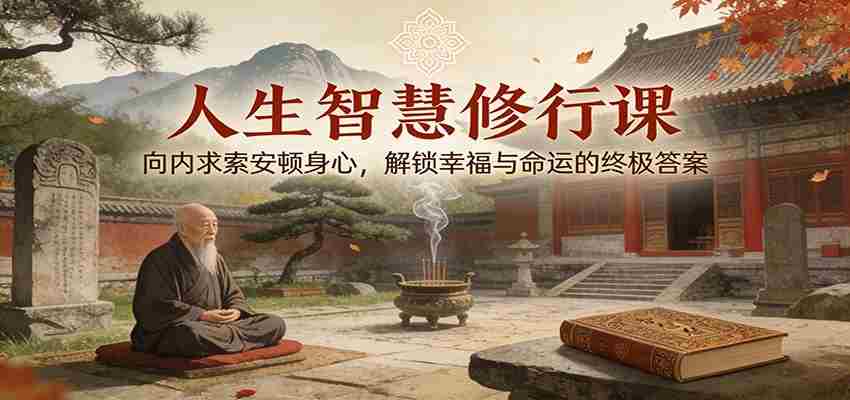 人生智慧修行课：向内求索安顿身心，解锁幸福与命运的终极答案-中创网_分享创业项目_助您在家赚钱