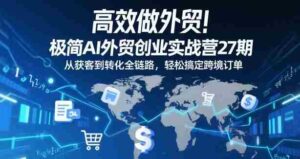 高效做外贸!极简AI外贸创业实战营27期,从获客到转化全链路,轻松搞定跨境订单-中创网_分享创业项目_助您在家赚钱