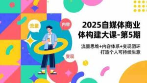 (16827期)2025自媒体商业体构建大课-第5期,流量思维+内容体系+变现闭环,打造个人可持续生意-中创网_分享创业项目_助您在家赚钱