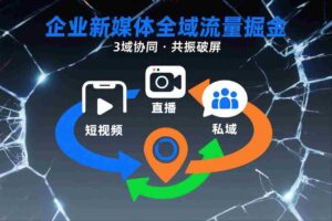 短视频全域商业模式，企业新媒体全域流量掘金，3域协同，共振破屏，短视频-直播-私域-地域-中创网_分享创业项目_助您在家赚钱