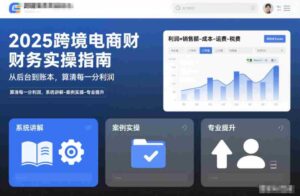 2025跨境电商财务实操指南，从后台到账本，算清每一分利润，系统讲解-案例实操-专业提升-中创网_分享创业项目_助您在家赚钱