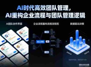 AI时代高效团队管理，AI重构企业流程与团队管理逻辑-中创网_分享创业项目_助您在家赚钱
