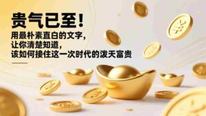 (17049期)付费文章:贵气已至!用最朴素直白的文字,让你清楚知道,该如何接住这一次时代的泼天富贵-中创网_分享创业项目_助您在家赚钱