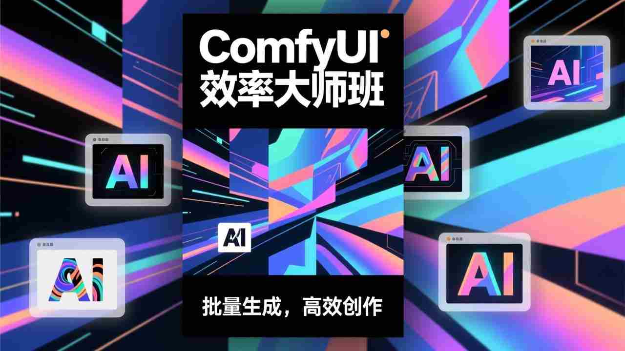 （17107期）ComfyUI效率大师班：工作流搭建，批量生成，将个人AI出图效率提升5-10倍，月接单收入1-3万-中创网_分享创业项目_助您在家赚钱