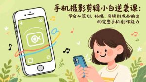 (17239期)手机摄影剪辑小白逆袭课:学会从策划、拍摄、剪辑到成品输出的完整手机创作能力-中创网_分享创业项目_助您在家赚钱