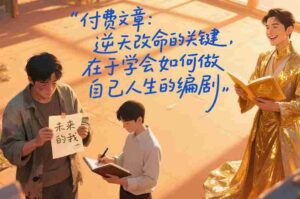 付费文章:逆天改命的关键,在于学会如何做自己人生的编剧-中创网_分享创业项目_助您在家赚钱