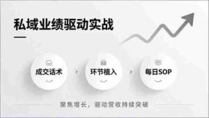 (16988期)私域业绩驱动实战,成交话术、环节植入、每日SOP,聚焦增长,驱动营收持续突破-中创网_分享创业项目_助您在家赚钱