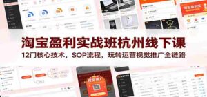 淘宝盈利实战班杭州线下课:12门核心技术,SOP 流程,玩转运营视觉推广全链路-中创网_分享创业项目_助您在家赚钱