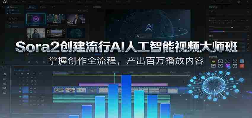 Sora2创建流行AI人工智能视频大师班，掌握创作全流程，产出百万播放内容-中创网_分享创业项目_助您在家赚钱