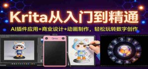 Krita从入门到精通:AI插件应用+商业设计+动画制作,轻松玩转数字创作-中创网_分享创业项目_助您在家赚钱