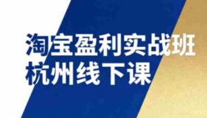 淘宝盈利实战班杭州线下课12月26-28日(音频+字幕),帮你掌握SOP流程+12门核心技术-中创网_分享创业项目_助您在家赚钱