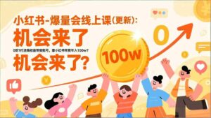 (17047期)2025小红书爆量会线上课(更新) :0到1打造高收益带货账号,靠小红书带货年入100w?机会来了!-中创网_分享创业项目_助您在家赚钱