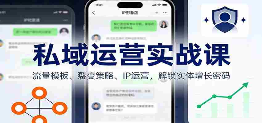 私域运营实战课：流量模板、裂变策略、 IP运营，解锁实体增长密码-中创网_分享创业项目_助您在家赚钱