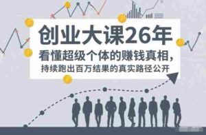 百万IP成交创业大课26年,看懂超级个体的賺钱真相,持续跑出百万结果的真实路径公开-中创网_分享创业项目_助您在家赚钱