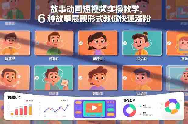 故事动画短视频实操教学，6种故事展现形式教你快速涨粉-中创网_分享创业项目_助您在家赚钱