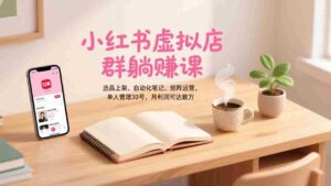 (17072期)小红书虚拟店群躺赚课,选品上架、自动化笔记、矩阵运营,单人管理30号,月利润可达数万-中创网_分享创业项目_助您在家赚钱