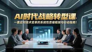 (16990期)AI时代战略转型课:一套应对技术变革的系统性思维框架与行动指南!-中创网_分享创业项目_助您在家赚钱