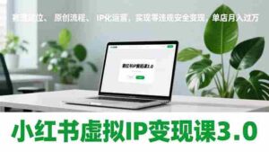(17029期)小红书虚拟IP变现课3.0,赛道定位、原创流程、IP化运营,实现零违规安全变现,单店月入过万-中创网_分享创业项目_助您在家赚钱