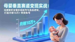 (17233期)母婴垂直赛道变现实战:深度解析三大阶段起号与选品逻辑,打造月销10万+带货账号-中创网_分享创业项目_助您在家赚钱