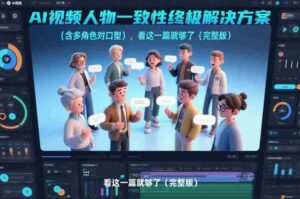 AI视频人物一致性终极解决方案(含多角色对口型),看这一篇就够了(完整版)-中创网_分享创业项目_助您在家赚钱