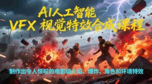AI人工智能VFX视觉特效合成课程,制作出令人惊叹的电影级火焰、爆炸、角色和环境特效-中创网_分享创业项目_助您在家赚钱