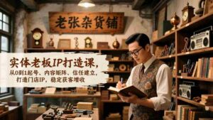 (17064期)实体老板IP打造课,从0到1起号、内容矩阵、信任建立,打造门店IP,稳定获客增收-中创网_分享创业项目_助您在家赚钱