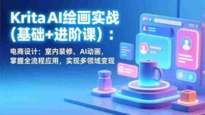 (17023期)Krita AI绘画实战(基础+进阶课):电商设计、室内装修、AI动画,掌握全流程应用,实现多领域变现-中创网_分享创业项目_助您在家赚钱