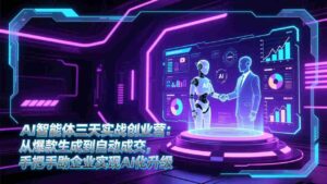 (17181期)AI智能体三天实战创业营:从爆款生成到自动成交,手把手助企业实现AI化升级-中创网_分享创业项目_助您在家赚钱