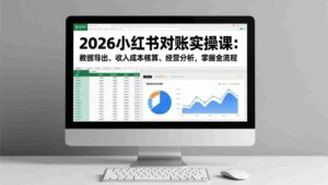 (17071期)2026小红书对账实操课:数据导出、收入成本核算、经营分析,掌握全流程-中创网_分享创业项目_助您在家赚钱