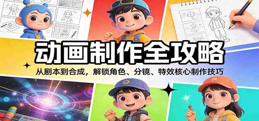 动画制作全攻略：从剧本到合成，解锁角色、分镜、特效核心制作技巧-中创网_分享创业项目_助您在家赚钱