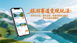 (17153期)旅游赛道变现玩法:双平台引流、矩阵运营,掌握完整商业模式,新手也能快速赚钱-中创网_分享创业项目_助您在家赚钱