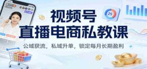 视频号直播电商私教课:公域获流,私域升单,锁定每月长期盈利-中创网_分享创业项目_助您在家赚钱