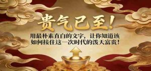 付费文章:贵气已至!用最朴素直白的文字,让你知道该如何接住这一次时代的泼天富贵!-中创网_分享创业项目_助您在家赚钱