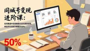 (17015期)同城号变现进阶课:在同城赛道中实现精准引流与高效变现,单店月引流成交额提升50%-中创网_分享创业项目_助您在家赚钱