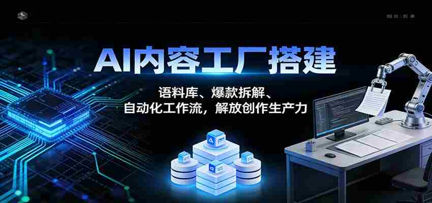 AI内容工厂搭建：语料库、爆款拆解、自动化工作流，解放创作生产力-中创网_分享创业项目_助您在家赚钱